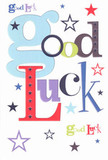 From the lively heart of Hackney comes this exuberant good luck card, where spirited typography and radiant stars create an air of joyful encouragement. The phrase 'Good Luck' dances across the pure white surface, with oversize, powder-blue letters mingling alongside striking reds, earthy greens, and regal purples-each shade reflecting the dynamic palette of Hackney's community events. Stars in lemon-lime, dusky navy and gentle lilac arc overhead like wishes cast across the night sky above London Fields. The card's surface is crisp and smooth, inviting fingertips to trace the deliberate artistry of its design-a tactile delight reminiscent of selecting fresh blooms at a Saturday market. Perfect for moments of transition-a friend about to tackle exams at Hackney College, a loved one starting a new role on Mare Street-this card channels heartfelt optimism and the quiet magic of believing in someone's dreams. Sending or receiving it feels like pressing a sincere wish into a friend's hand, a gesture that carries Hackney's warmth, creativity, and sense of possibility into any new adventure.